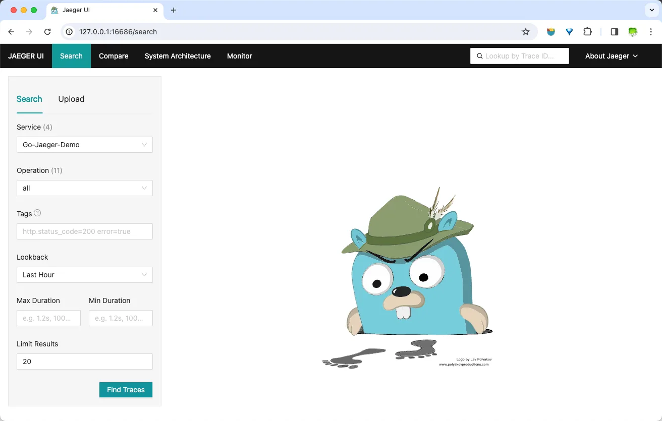 Jaeger UI Search
